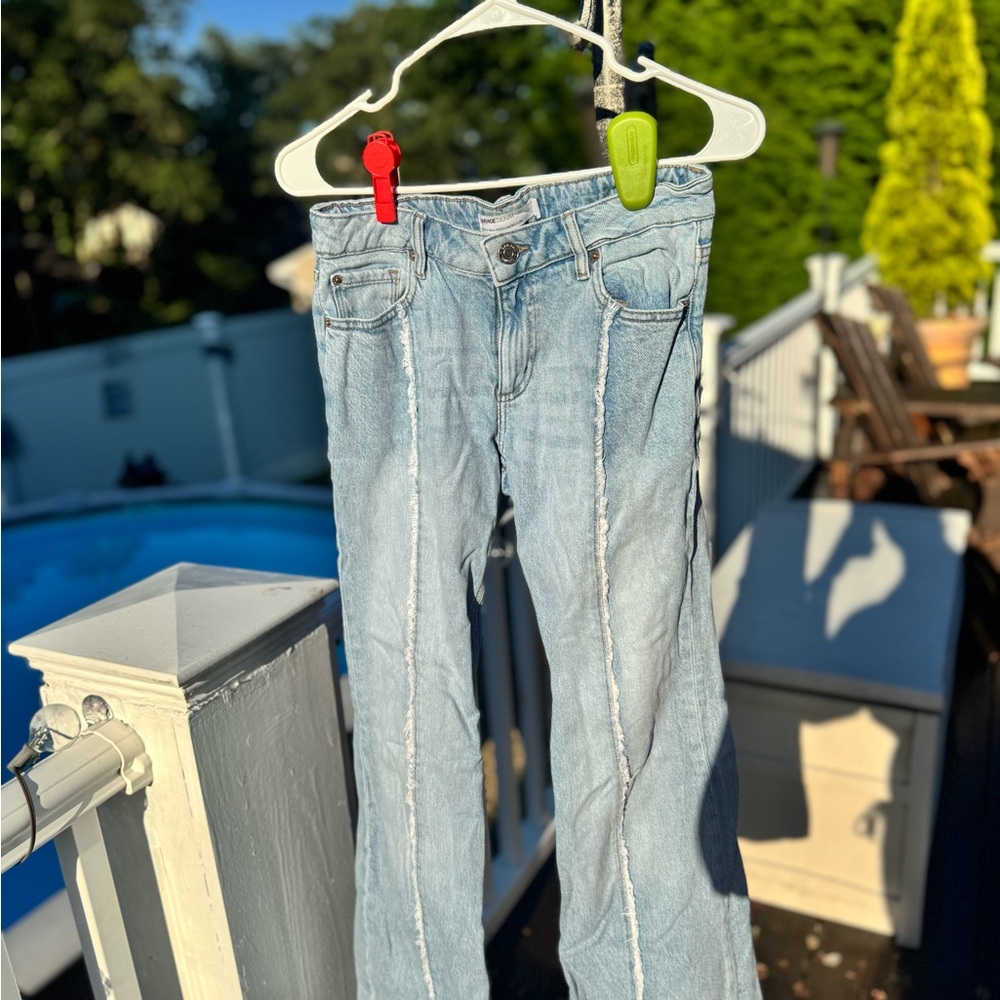 Classic Light Blue Low Rise Flare Women's Jeans